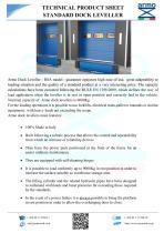 DOCK LEVELLER - TECHNICAL PRODUCT SHEET STANDARD - 1