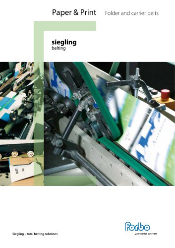 Siegling Belting – Paper & Print Folder and Carrier Belts