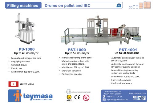 PS-100 / Filling machines Drums on pallet and IBC