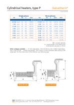 Galvatherm - Cylindrical heaters, Type P-2