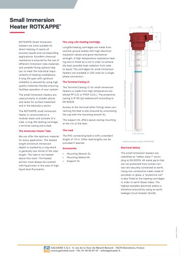Small Immersion Heater ROTKAPPE