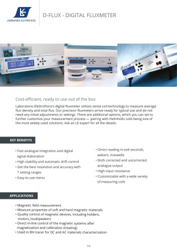 Fluxmeter - Digital Flux - Quality control for Permanent magnets