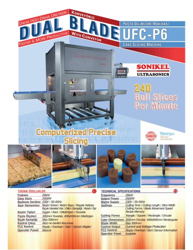 UFC-P6 - Ultrasonic Slicer with Conveyor Belt