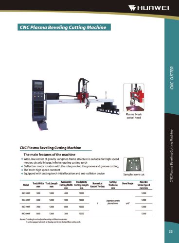 HNC-5000P Huawei Plasma CNC cutting machine with beveling head