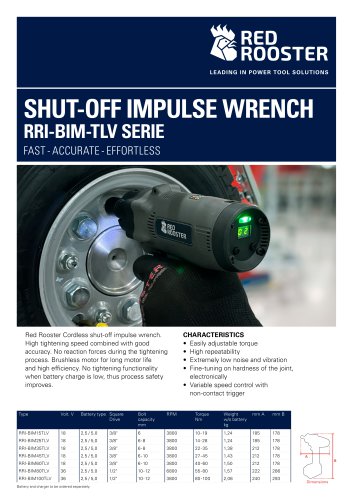 Shut-off impulse wrench RRI-BIM-TLV