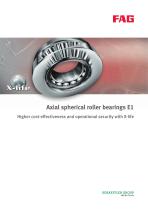 Axial spherical roller bearings E1 Higher cost-effectiveness and operational security with X-life - 1