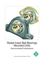 Radial Insert Ball Bearings Mounted Units Recommended Combinations (TPI 106) - 1