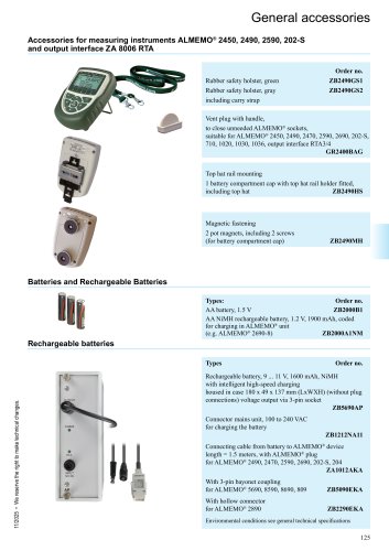 Accessories for measuring instruments