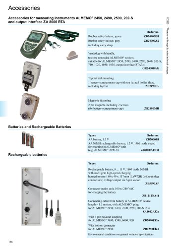 Accessories for measuring instruments