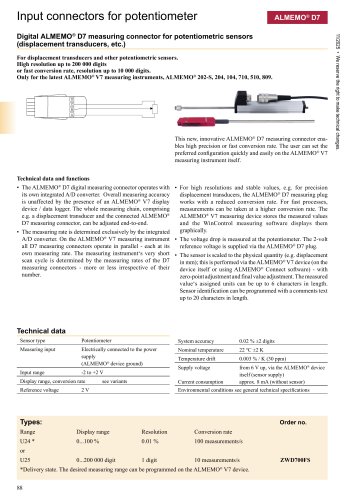 ALMEMO® Connector for potentiometer