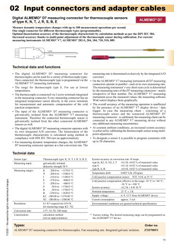ALMEMO® Connector for thermocouples 