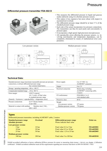 Differential pressure transmitter 