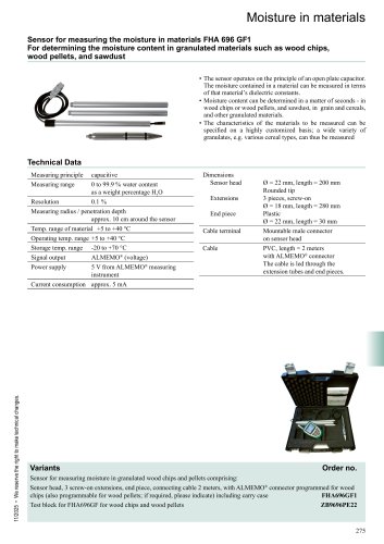 Granulate humidity 