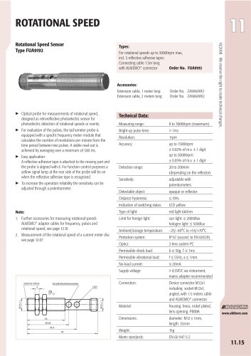 Rotational Speed Sensor Type FUA9192