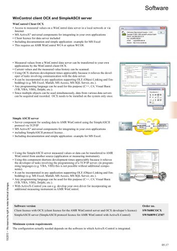 WinControl client OCX and SimpleASCII server