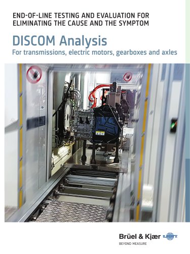 DISCOM Analysis For transmissions, electric motors, gearboxes and axles