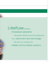 Littelfuse Telecommunications Circuit Protection Solutions Catalog - 3