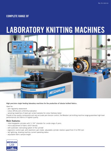 LABORATORY KNITTING MACHINES