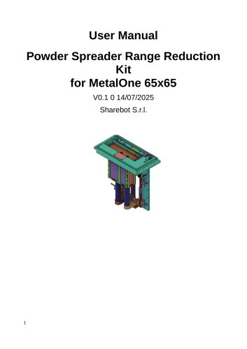 User Manual Reducer Area Kit Metalone