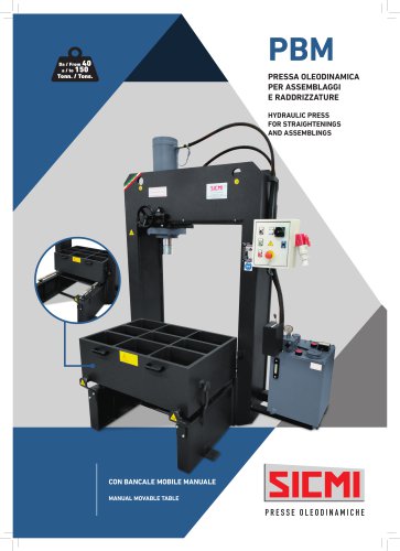 PBM - Hydraulic straightening press with movable table