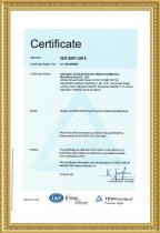 ISO9001:2015 Certificate of JP Balancing Machines - 1