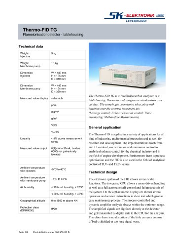 Thermo-FID TG