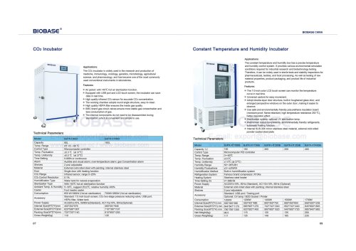 CO2 Incubator & Constant Temperature and Humidity Incubator