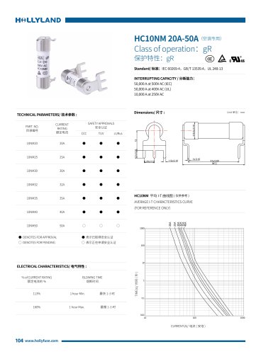 gR FUSE HC10NM 20A-50A