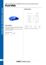 Male coupling for FLX-HDPE-132-52 oval semi-rigid ducting FLX-VNS