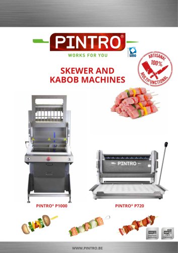 SKEWER AND KABOB MACHINES P720 - P1000