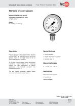 Standard pressure gauges - 1