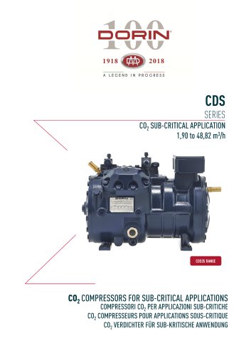 CDS SERIES CO2 COMPRESSORS FOR SUB-CRITICAL APPLICATIONS