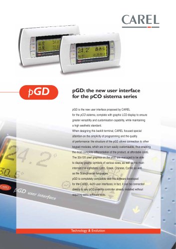  PGD: the new user intefrace for the pCO sistema series