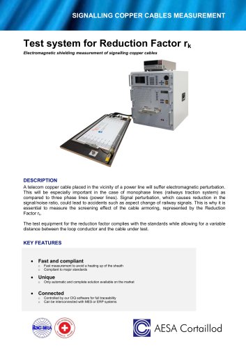 Test system for Reduction Factor