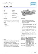 Centrifugal Pumps self-priming, segmental type UEA 4002 . . . 10008