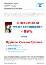 Hygienic Vacuum Systems SIHIsanivac 160, 250 with closed service fluid cycle and CIP capability