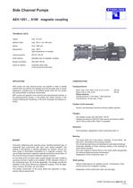 Side Channel Pumps Series AEH magnetic coupling, 35 m³/h, 354 m, 180 °C