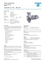 Volute casing pumps SIHI SuperNova Type ZLKD 32 - 125 ... 200 - 250 - 1