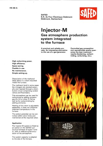 Injector-M Gas atmosphere production system integrated to the furnace