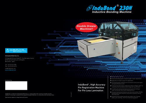 InduBond® , High Accuracy Pin Registration Machine For Pin Less Lamination