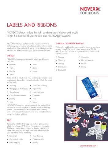 Labels and Thermal Transfer Ribbons