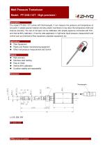 High precision Melt Pressure Transducer - 3