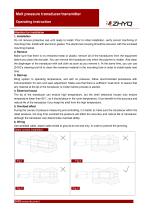 High precision Melt Pressure Transducer - 7