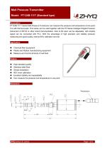 ZHYQ PT124B-111T rigid melt pressure transmitter for plastic extruder - 1