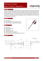 ZHYQ PT124B-112T high accuracy melt pressure transmitter for plastic extruder