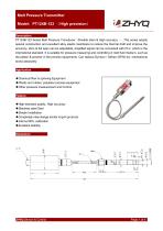 ZHYQ PT124B-123 high accuracy flexible melt pressure transmitter for plastic extruder