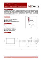 ZHYQ PT124B-128 melt pressure transmitter for plastic extruder