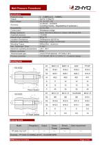 ZHYQ PT124G-112 high accuracy rigid melt pressure transducer for plastic extruder - 2