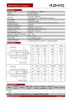 ZHYQ PT124G-112T high accuracy melt pressure transducer for plastic extruder - 2