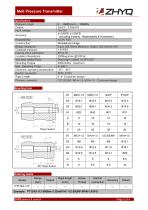 ZHYQ PT124G-113 oil filled rigid melt pressure transducer - 2